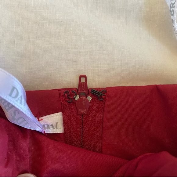 Red Vintage Styled Strapless A-Line dress - Picture 4 of 10